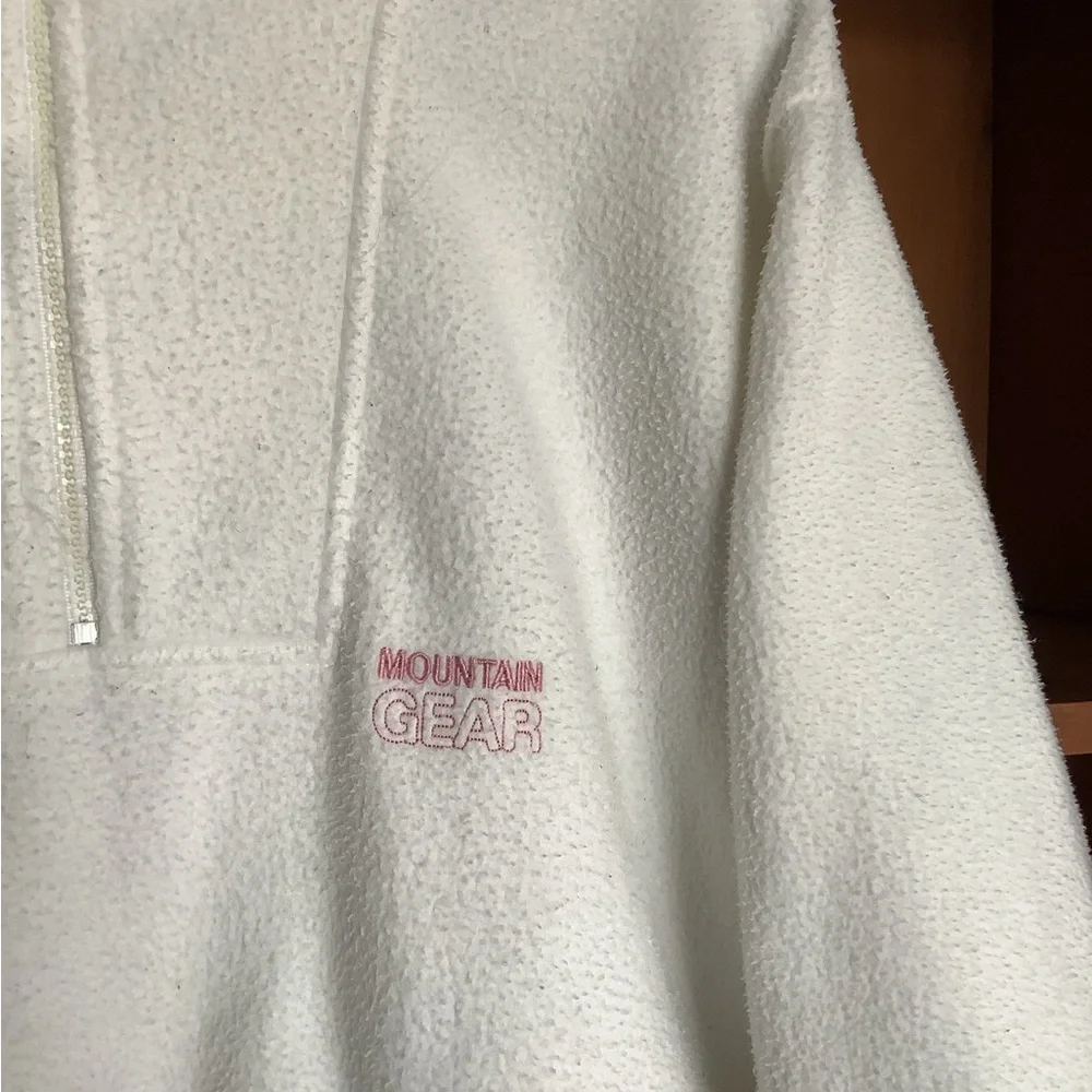 Vintage Mountain Gear Quarter Zip Fleece Pullover | 90s Outdoor Hiking Sweater X - Picture 2 of 12